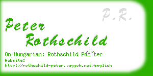 peter rothschild business card